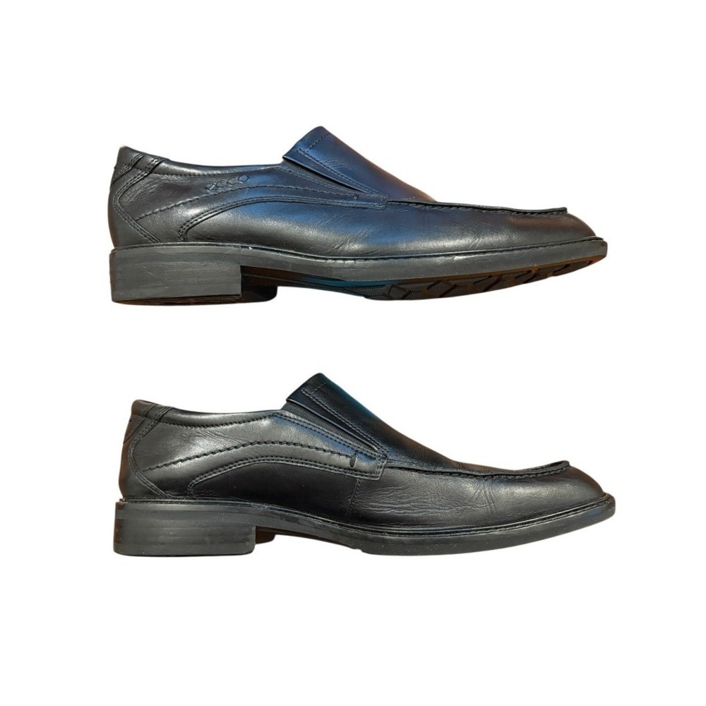 ECCO Windsor Leather Slip On Loafers Dress Shoes Black Men's Size EU 41